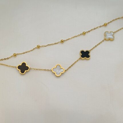Trendy Stainless Steel Double Layer Double Sided Bracelet