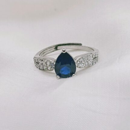 Classic Sterling Silver Zircon Stone Rings