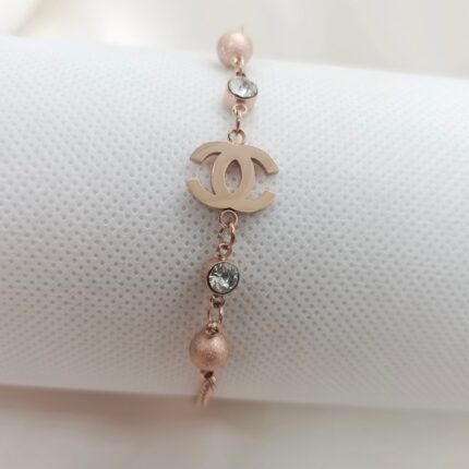 Unique CC Rose Gold Stainless Steel Anklet/Bracelet
