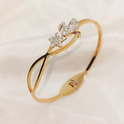 Elegant Stainless Steel White Swan Handcuff