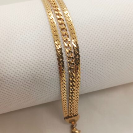 18k Gold Plated Multilayer Premium Stainless Steel Bracelet