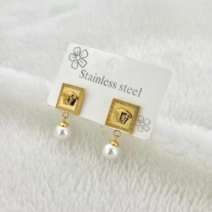 Beautiful Stainless Steel Pearl Earrings