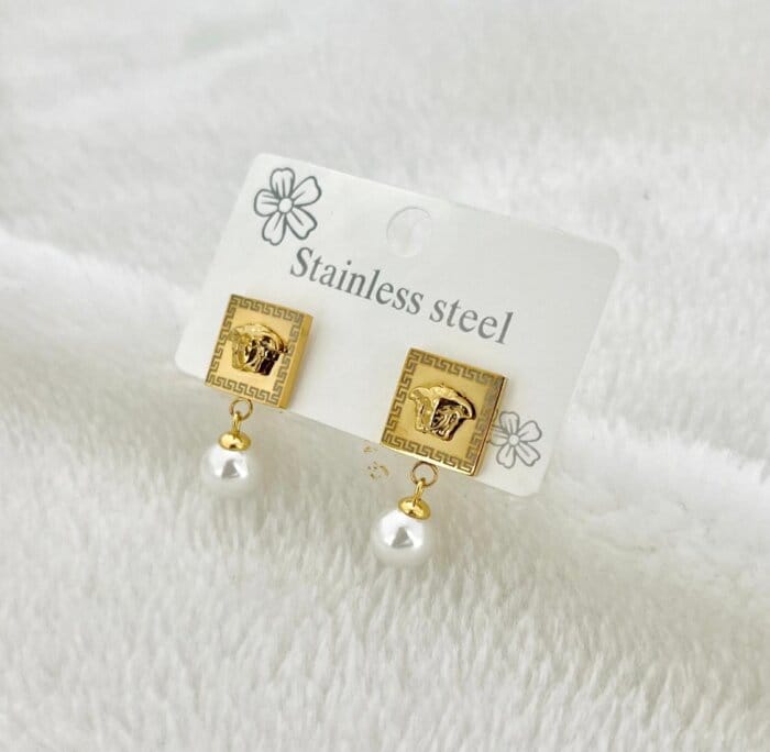 Beautiful Stainless Steel Pearl Earrings