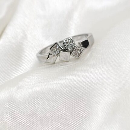 Silver Square Shape Ring