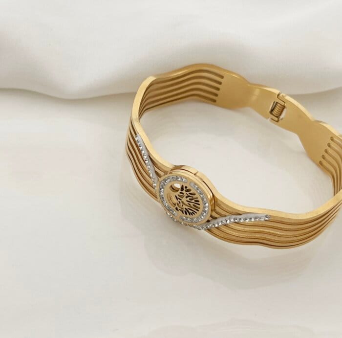 Stunning Stainless Steel Brand Inspired Handcuff
