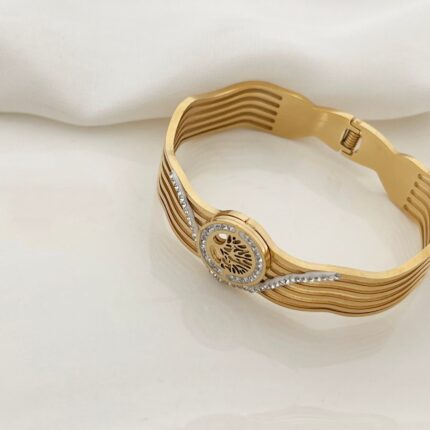 Stunning Stainless Steel Brand Inspired Handcuff