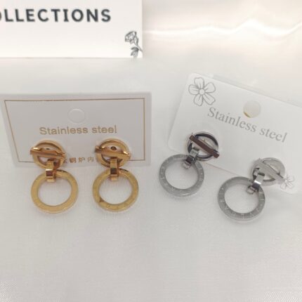 Minimal Stainless Steel Earrings In Different Colors