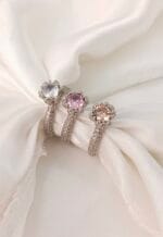 High Quality S925 Sterling Silver Sparkling Adjustable Ring