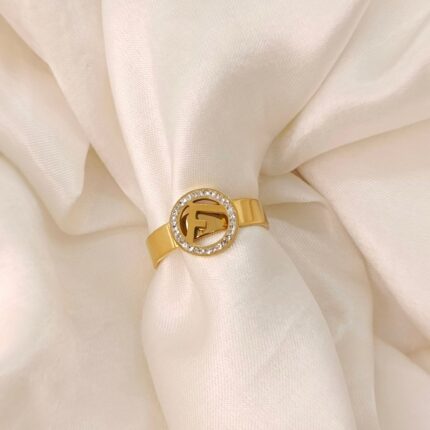 Stainless Steel Brand Inspired F Ring