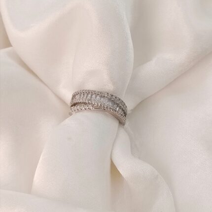 Exquisite S925 Sterling Silver Shiny Band Ring