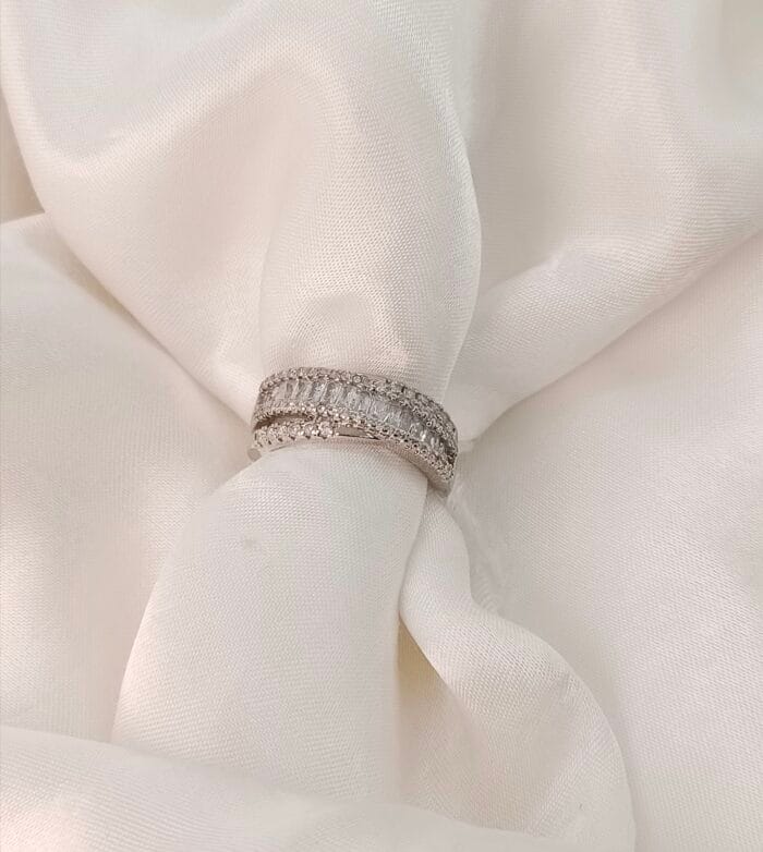 Exquisite S925 Sterling Silver Shiny Band Ring