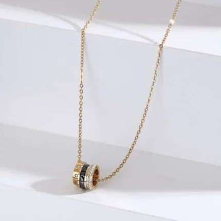 Triple Halo Luxe Pendant - Implant Grade Titanium Waterproof, Non Tarnish