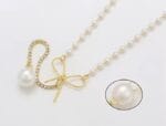 Bow Tassel Pearl Drop Pendant | Elegant Pearl Choker Necklace