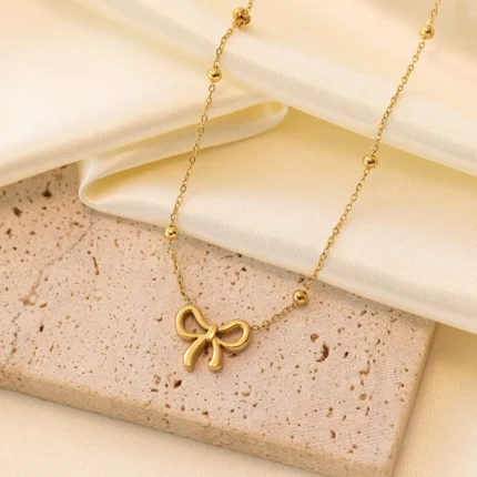 Bowknot 18k Gold Plated | Ribbon Necklace
