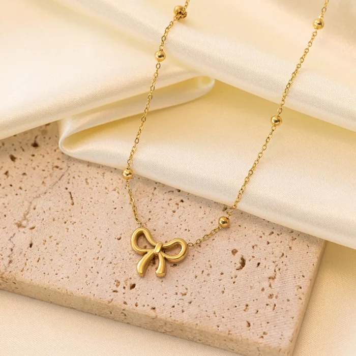 Bowknot 18k Gold Plated | Ribbon Necklace