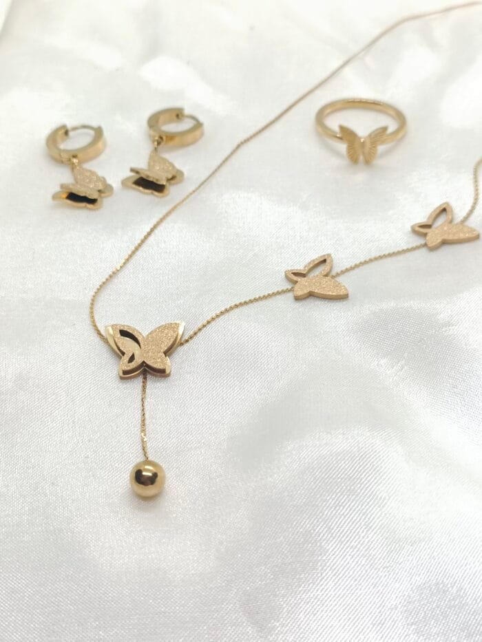 Stainless Steel Butterfly 3 Pcs Set