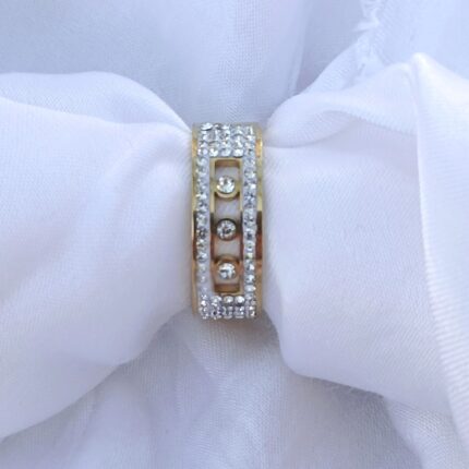18k Gold Adjustable Zirconia Ring