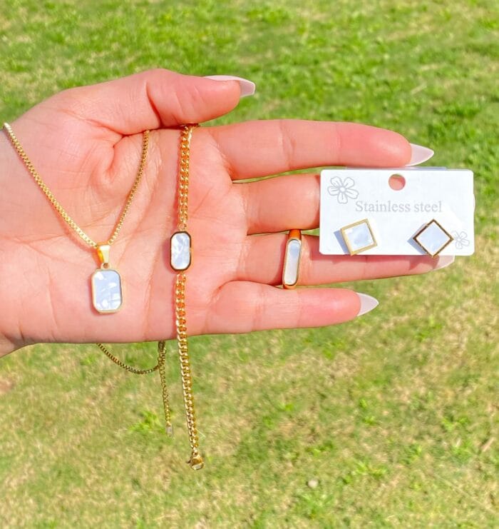 Mini White Double Sided Pendant Combo Deal 4 Pcs | Tarnish Free | Water Proof