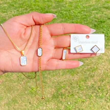 Mini White Double Sided Pendant Combo Deal 4 Pcs | Tarnish Free | Water Proof