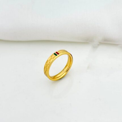 Water Proof Brand Inspired Gold Plated Ring | Stainless Steel | Premium Quality