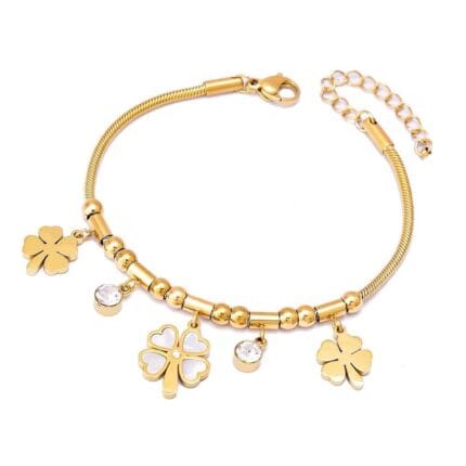 Glowing Flower Bracelet - Gold Plated , Water Proof & Stainless Steel