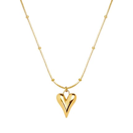 Heart Shape Necklace – Waterproof, Gold Plated & Premium Quality