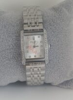 Brand Inspired Silver Stainless Steel Stone Studded Watch
