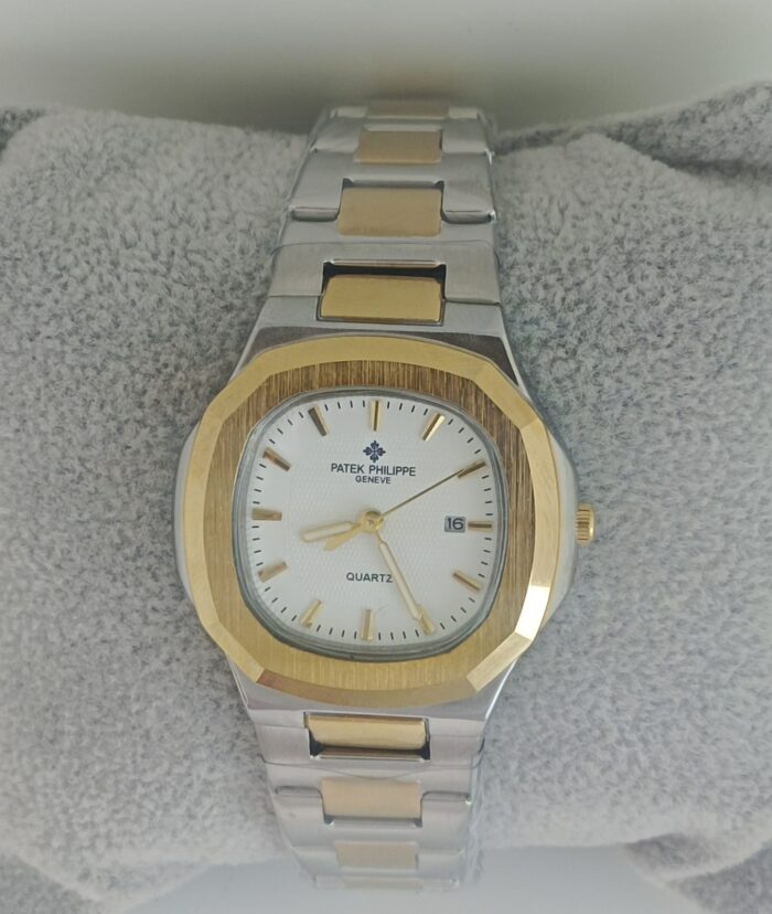 PATEK PHILIPPE NAUTILUS Two Tone Luxury Watch For Men's