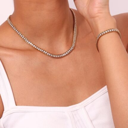 Elara Glow Bracelet And Neckless Combo Set – Waterproof & Gold Plated
