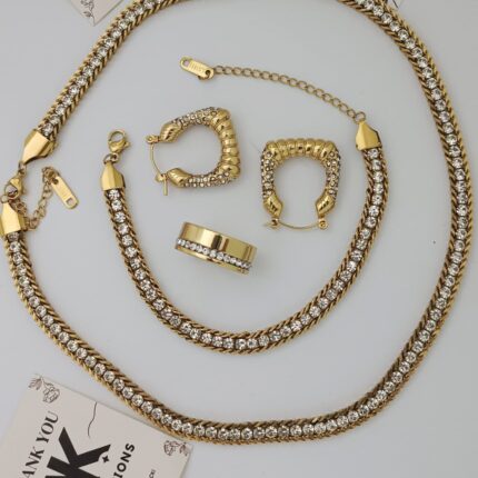 Elara Glow 4 Pieces Combo Set - Water Proof & Gold Plated