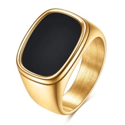 Ramsey Signet Black – Bold & Masculine Stainless Steel Statement