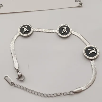 LV Buttons Bracelet With Snake Chain | Water Proof